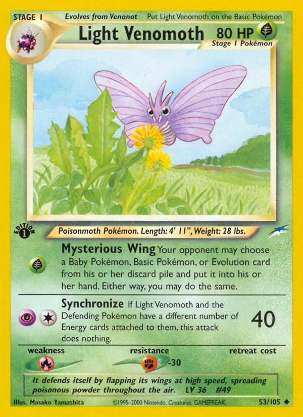 (#53/105) Light Venomoth - Unlimited [Neo Destiny]