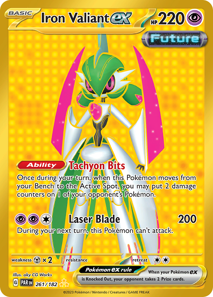 (#261/182) Iron Valiant ex - Holo [Paradox Rift]