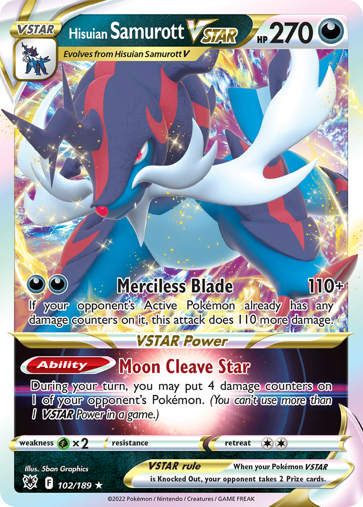 (#102/189) Hisuian Samurott VSTAR - Holo [Astral Radiance]