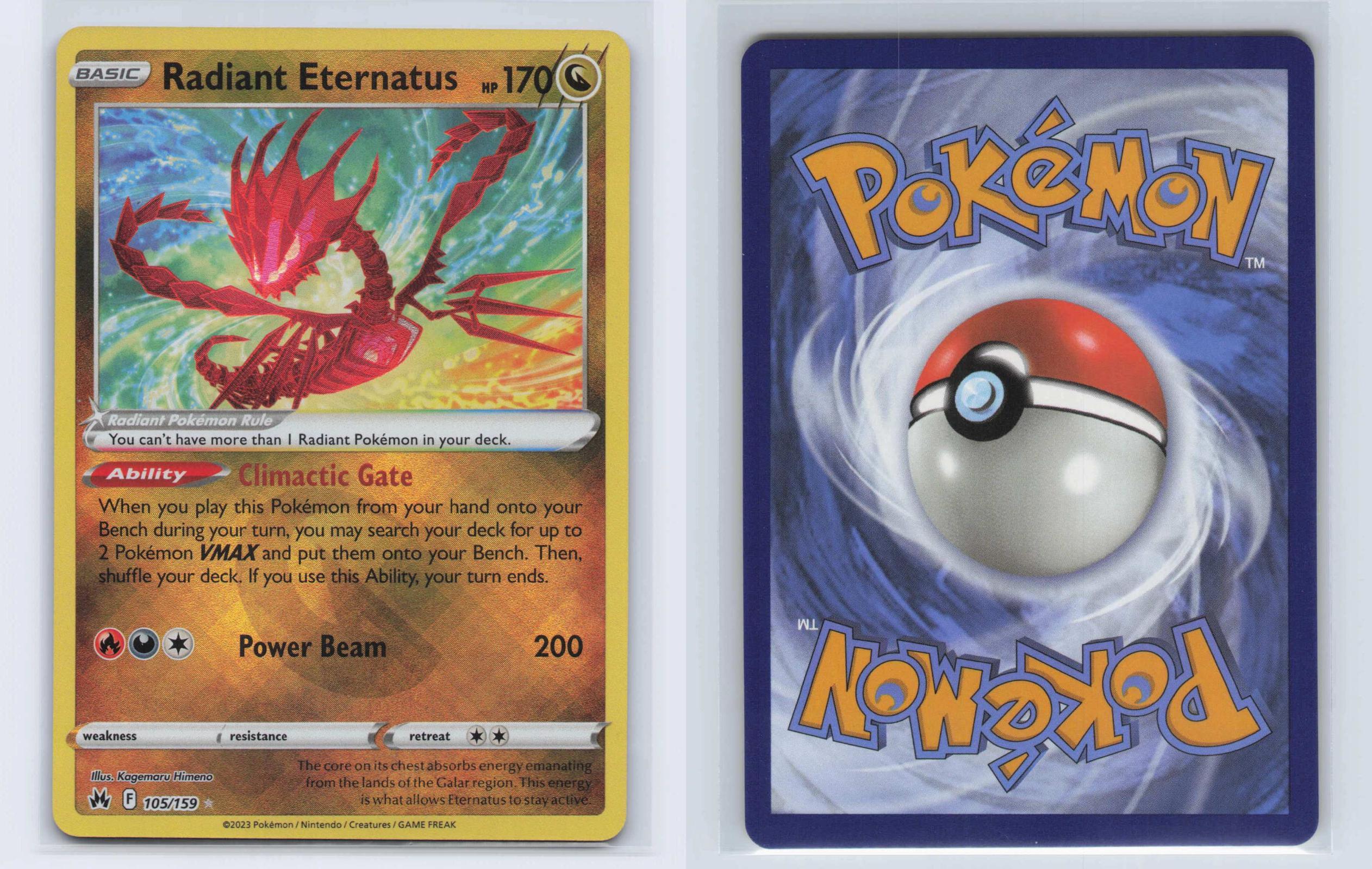 (#105/159) Radiant Eternatus - Holo [Crown Zenith]
