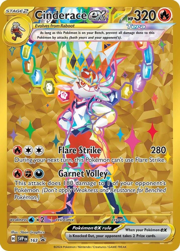 (#163) Cinderace ex - Holo [Scarlet & Violet Promo]