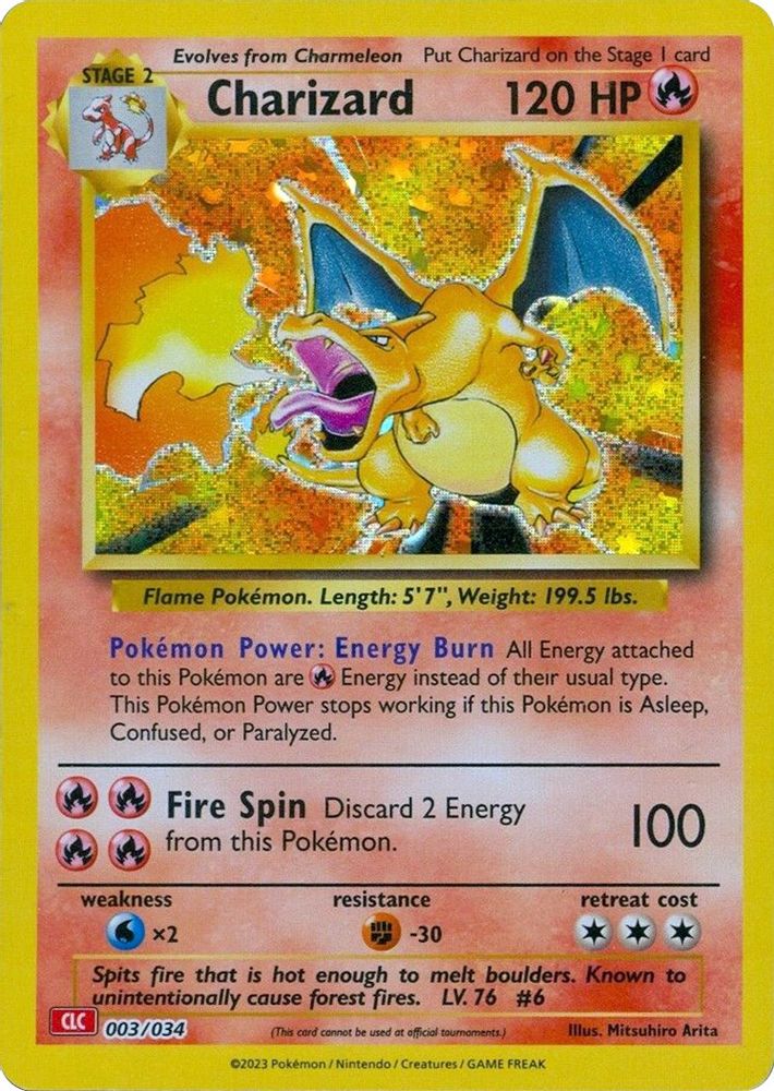 (#003/034) Charizard - Holo [Trading Card Game Classic]