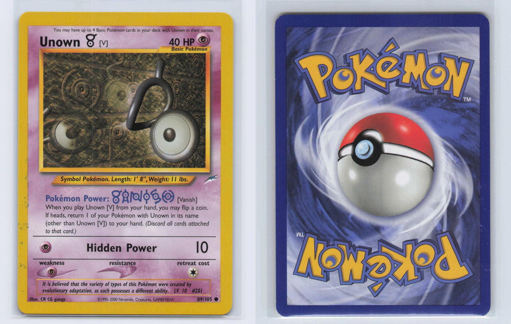 (#89/105) Unown [V] - Unlimited [Neo Destiny]