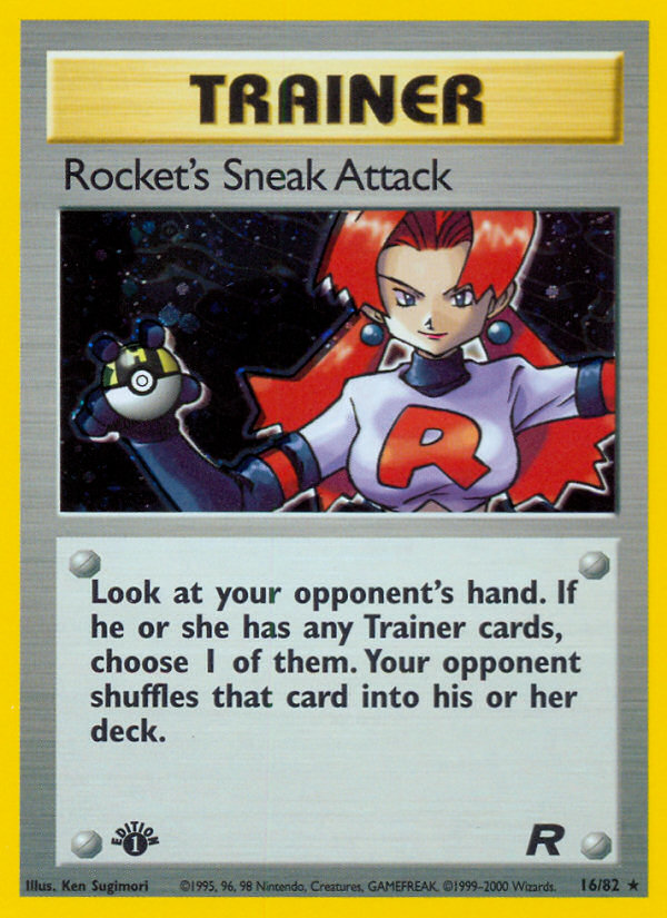 (#16/82) Rocket's Sneak Attack - Unlimited Holo [Team Rocket]