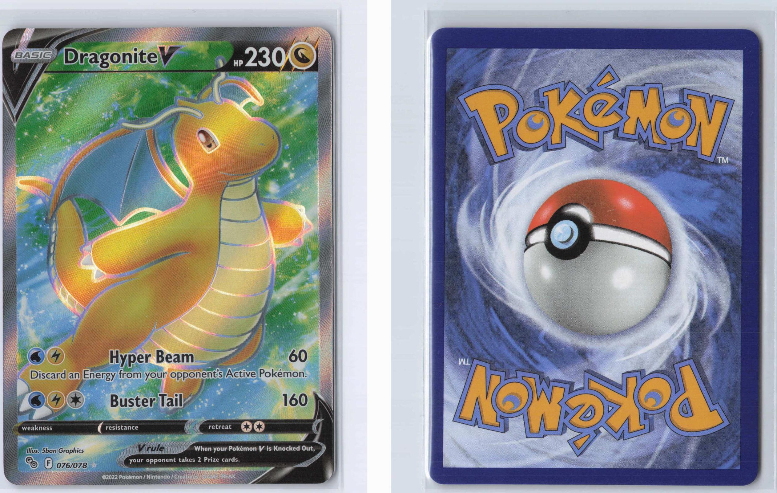(#076/078) Dragonite V - Holo [Pokemon GO]