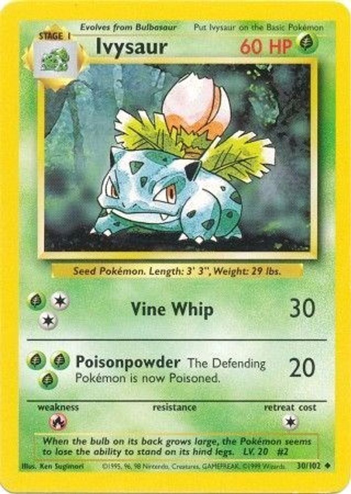 (#30/102) Ivysaur - Normal [Base Set Unlimited]