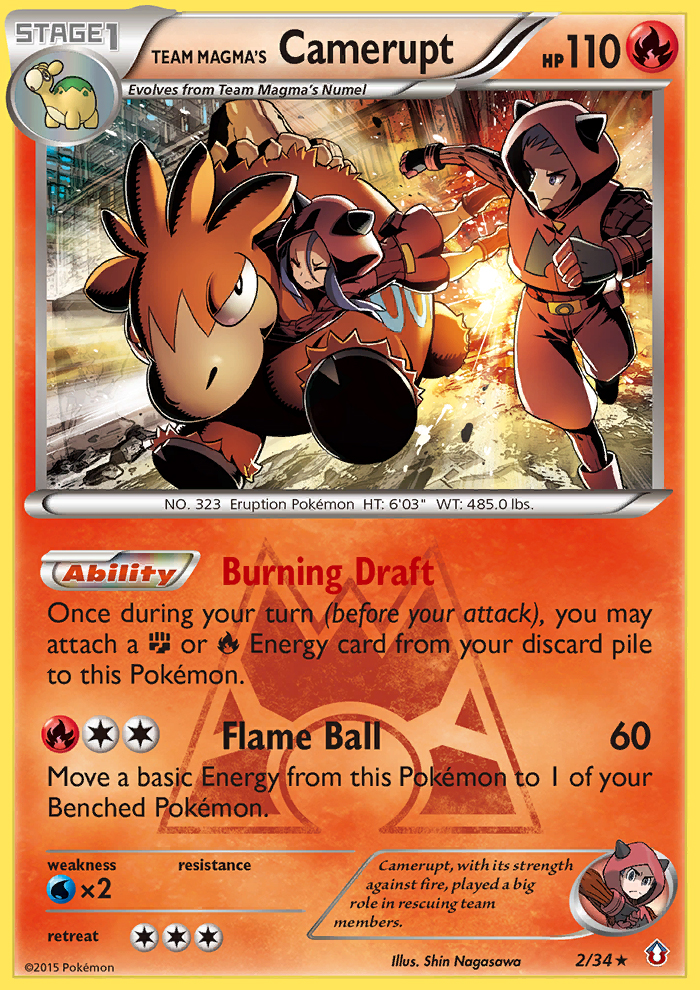 (#2/34) Team Magma's Camerupt - Holo [Double Crisis]