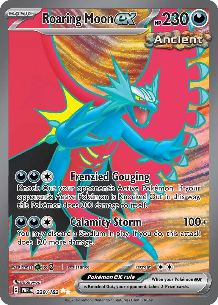 (#229/182) Roaring Moon ex - Holo [Paradox Rift]