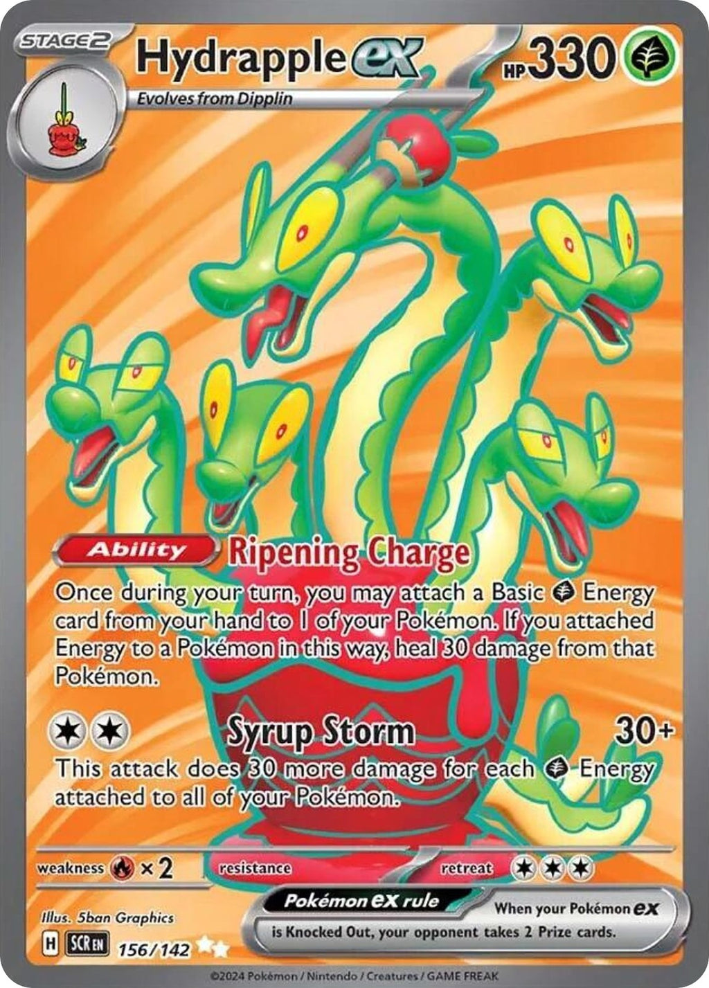 (#156/142) Hydrapple ex - Holo [Stellar Crown]