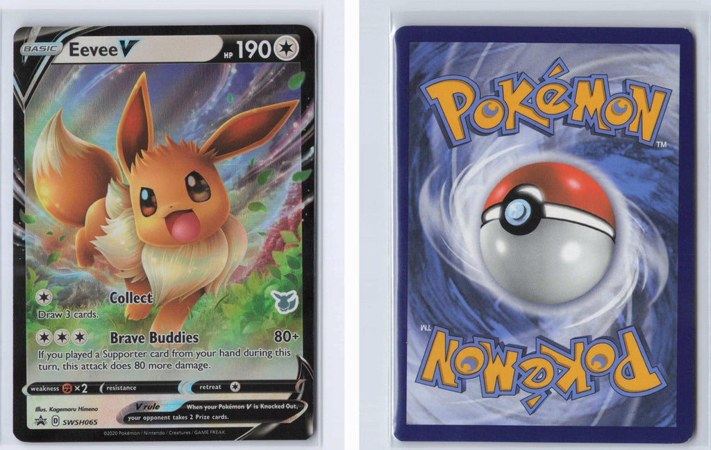 (#SWSH065) Eevee V (Eevee Stamped) - Holo [Battle Academy 2022]