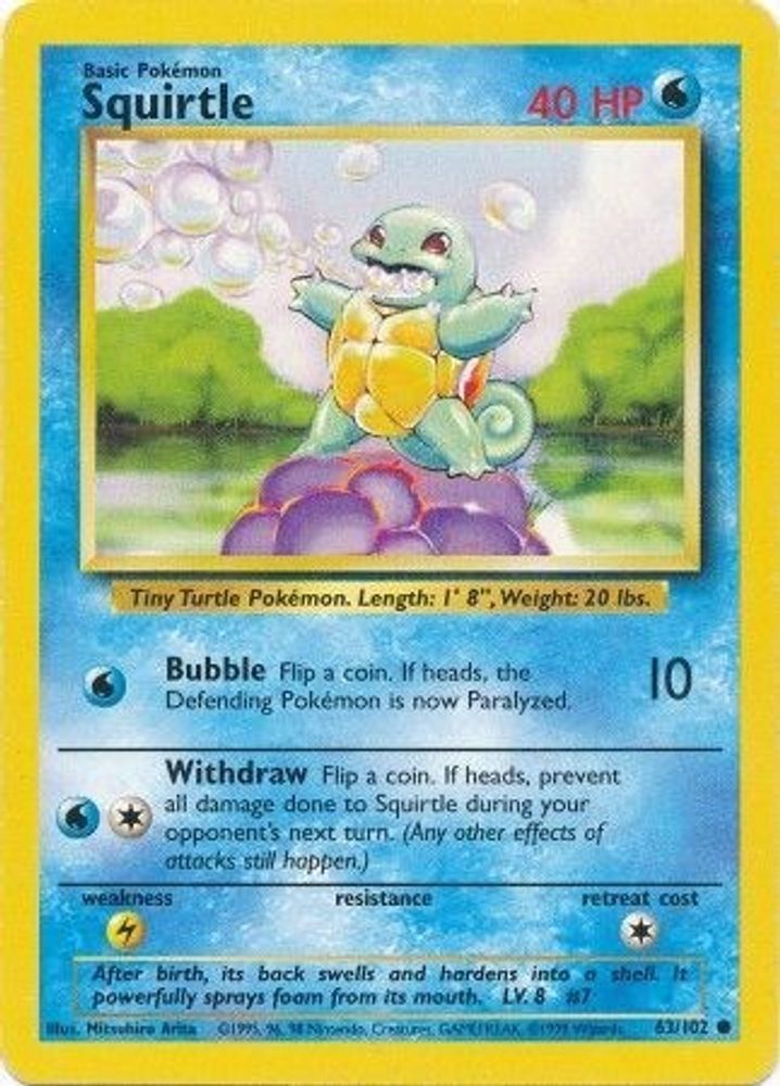 (#63/102) Squirtle - Normal [Base Set Unlimited]