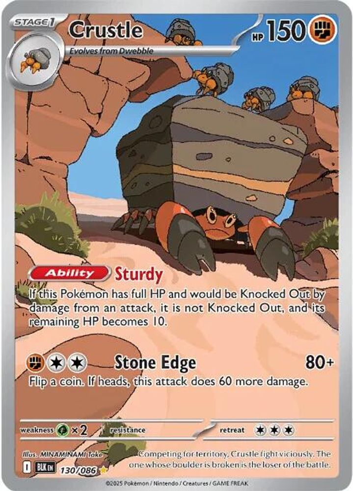 (#130/086) Crustle - Holo [Black Bolt]