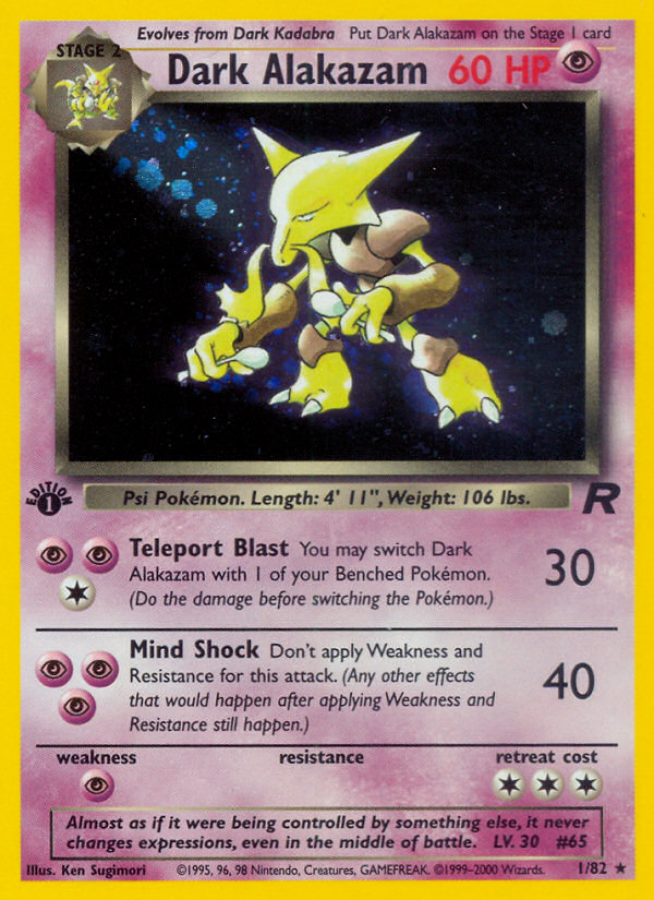(#1/82) Dark Alakazam - Unlimited Holo [Team Rocket]