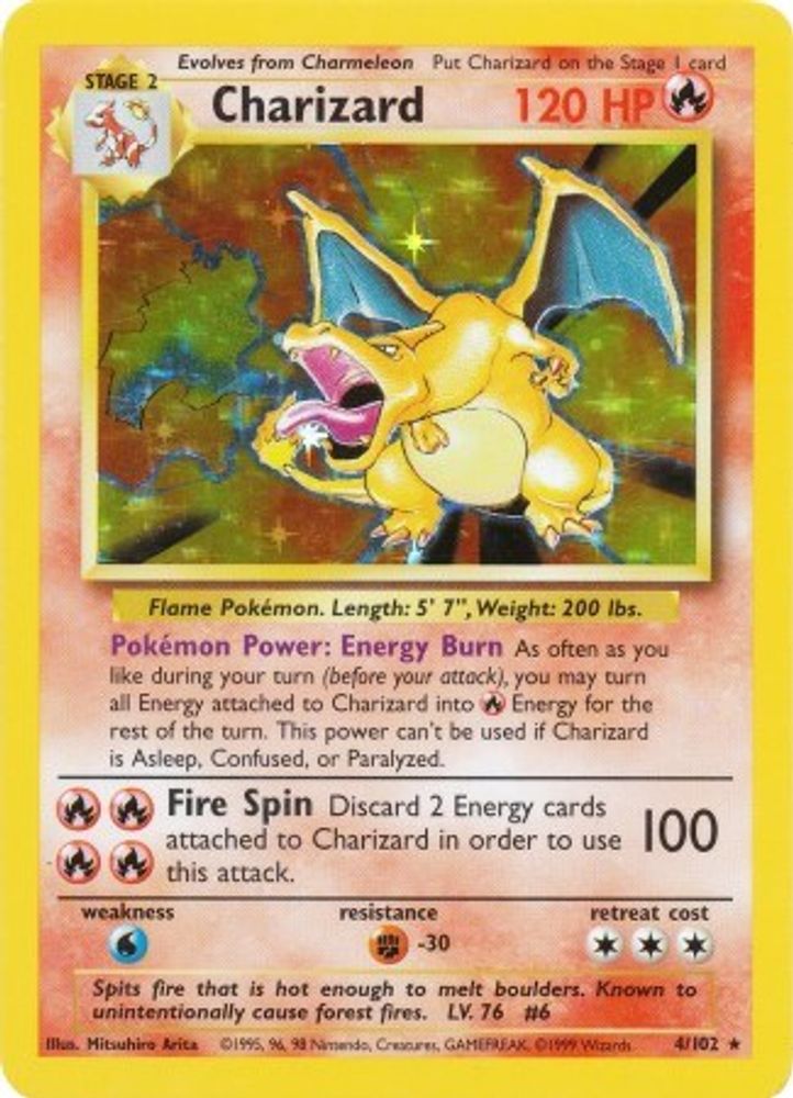 (#4/102) Charizard - Holo [Base Set Unlimited]