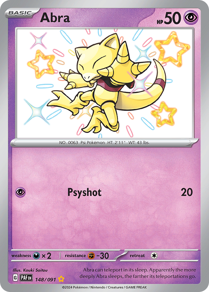 (#148/091) Abra - Holo [Paldean Fates]