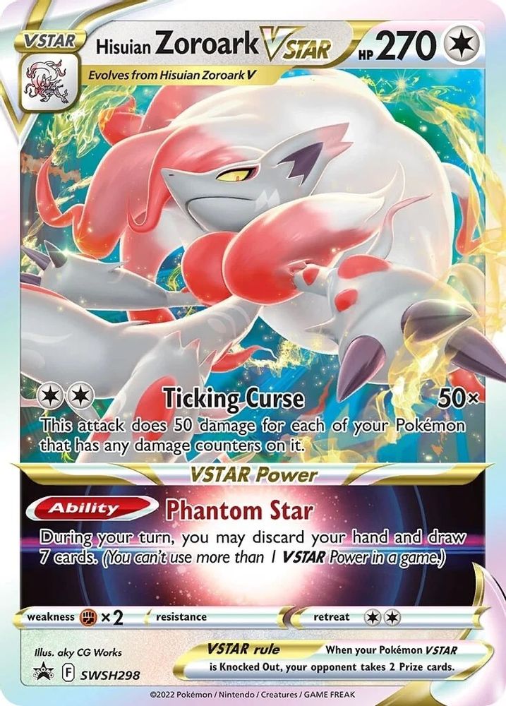 (#SWSH298) Hisuian Zoroark VSTAR - Holo [Sword & Shield Promo]