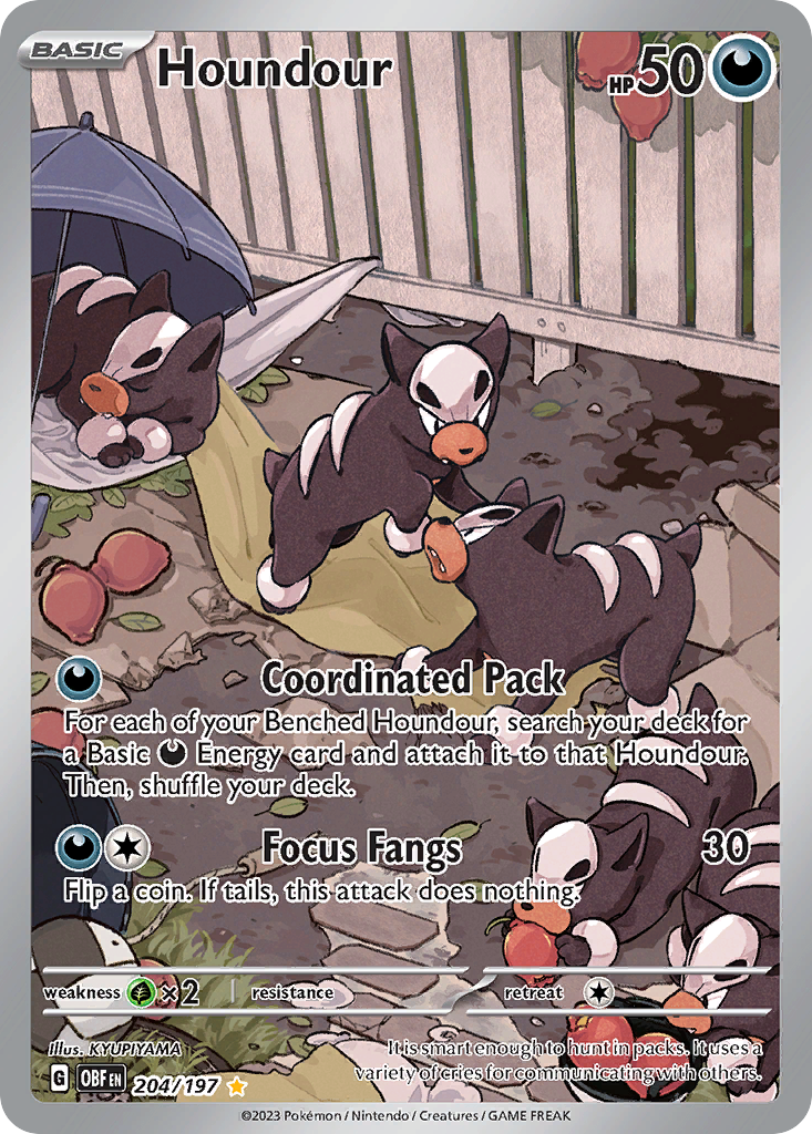 (#204/197) Houndour - Holo [Obsidian Flames]