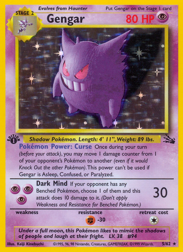 (#5/62) Gengar - Unlimited Holo [Fossil]