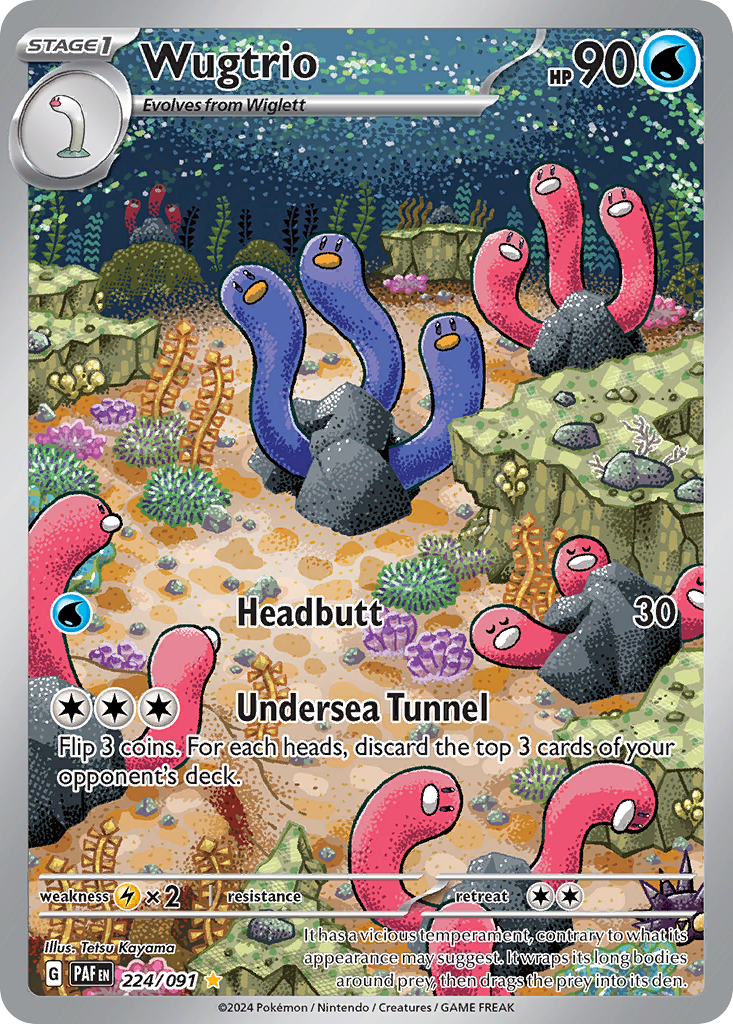 (#224/091) Wugtrio - Holo [Paldean Fates]