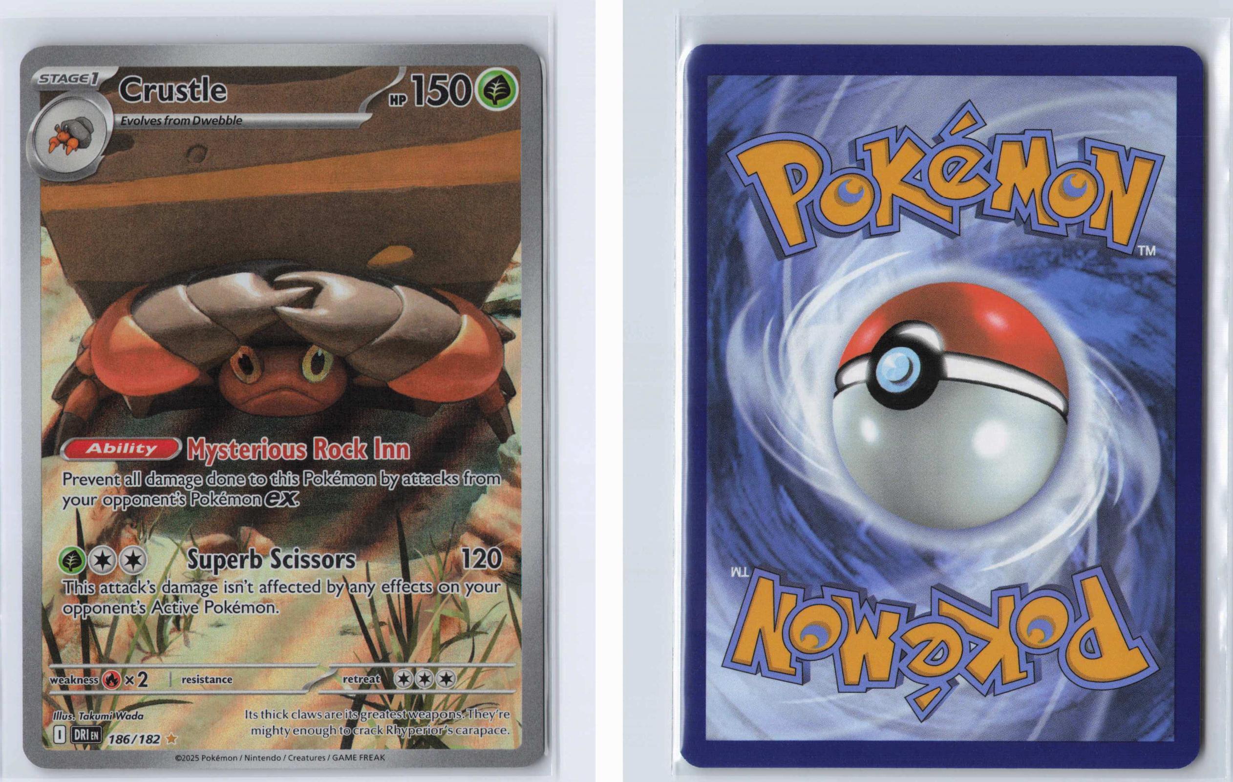 (#186/182) Crustle - Holo [Destined Rivals]