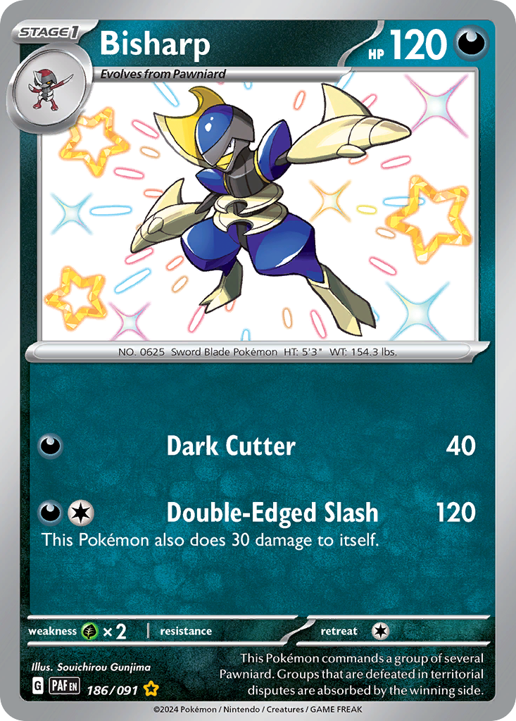 (#186/091) Bisharp - Holo [Paldean Fates]