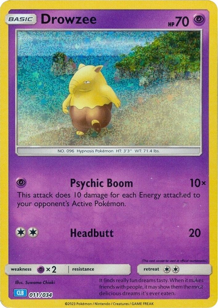 (#011/034) Drowzee - Holo [Trading Card Game Classic]