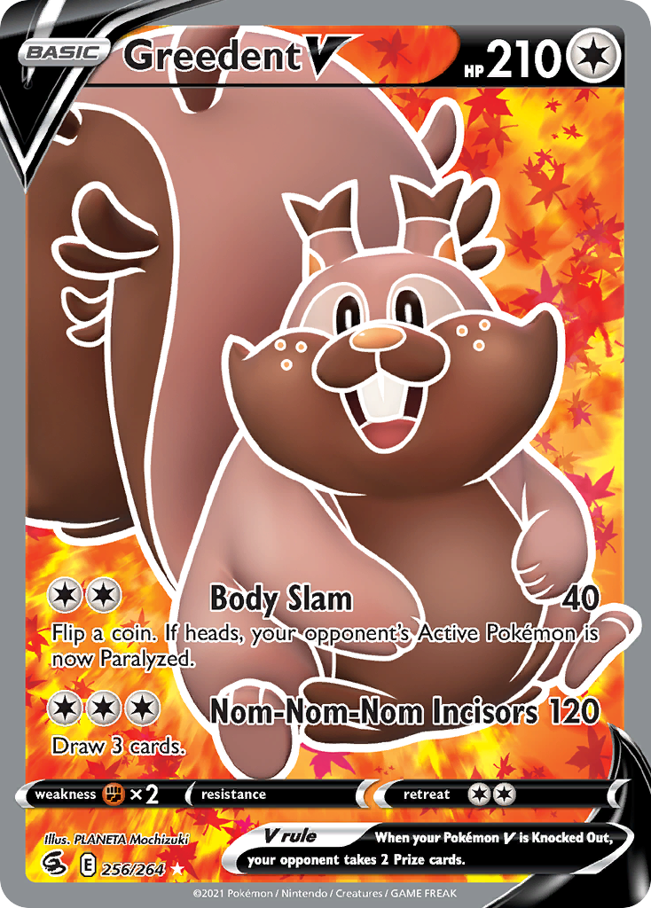 (#256/264) Greedent V - Holo [Fusion Strike]