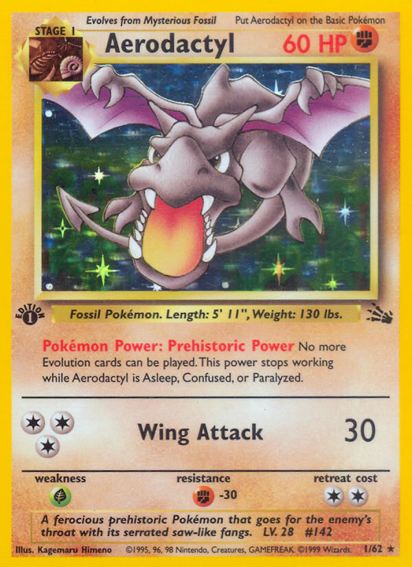 (#1/62) Aerodactyl - Unlimited Holo [Fossil]
