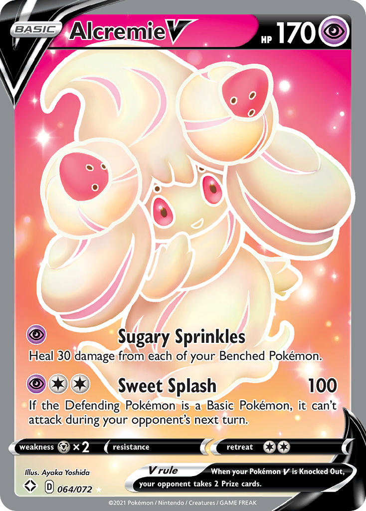 (#064/072) Alcremie V - Holo [Shining Fates]