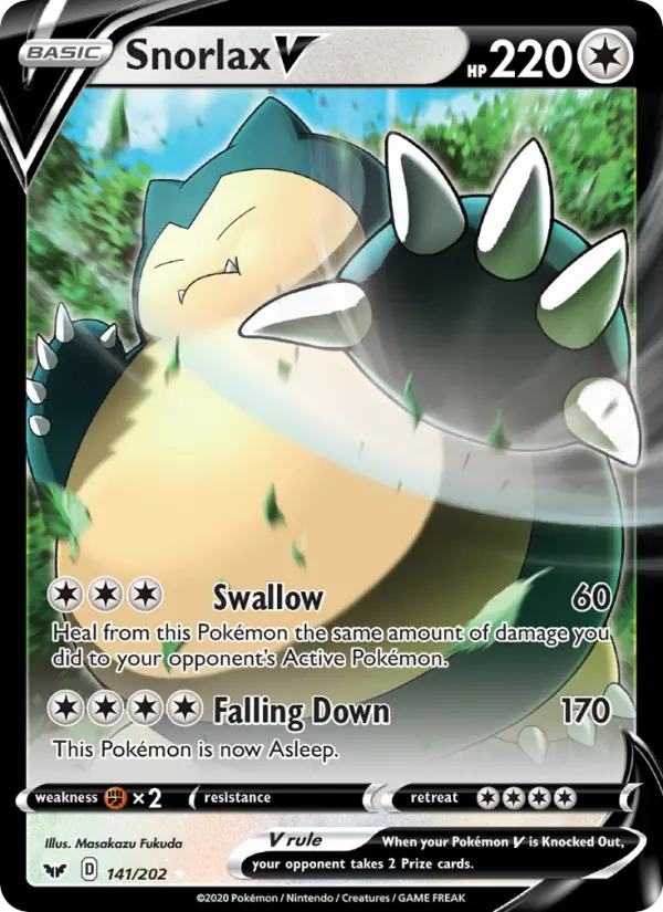 (#141/202) Snorlax V [Sword & Shield: SW&SH Base Set]