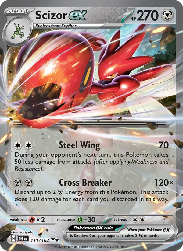 (#111/162) Scizor ex [Scarlet & Violet: Temporal Forces]
