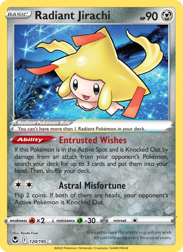 (#120/195) Radiant Jirachi [Sword & Shield: Silver Tempest]