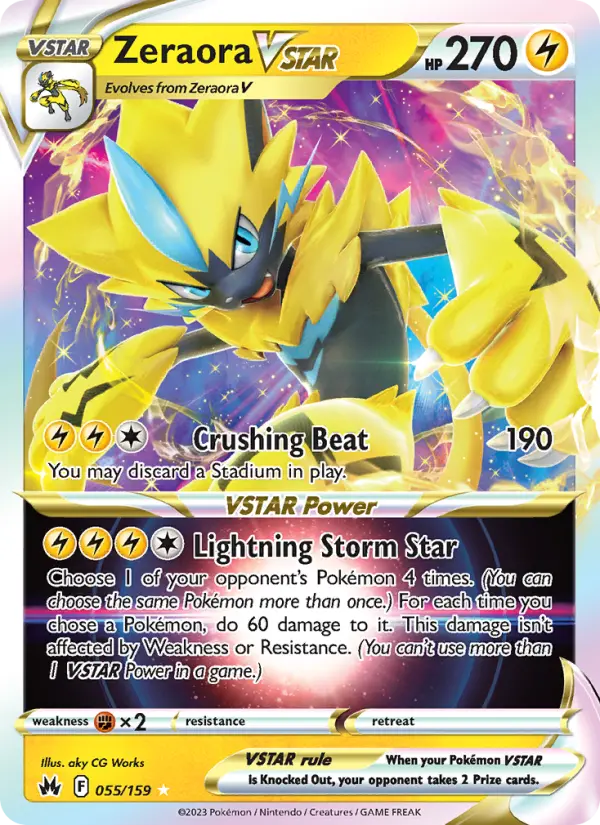 (#055/159) Zeraora VSTAR [Sword & Shield: Crown Zenith]