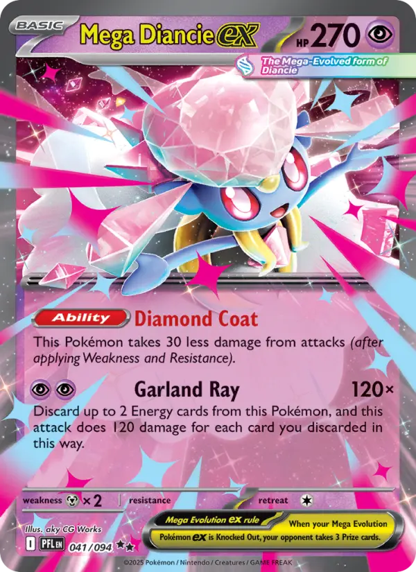 (#041/094) Mega Diancie ex [Mega Evolutions: Phantasmal Flames]