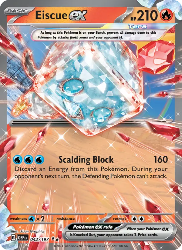 (#042/197) Eiscue ex [Scarlet & Violet: Obsidian Flames]