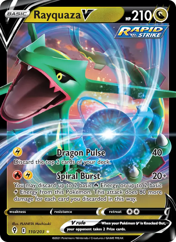 (#110/203) Rayquaza V [Sword & Shield: Evolving Skies]