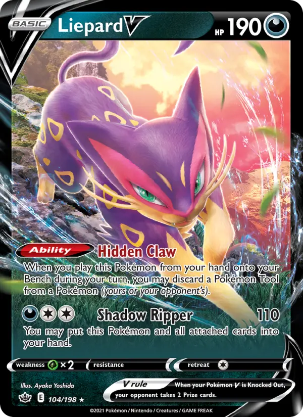 (#104/198) Liepard V [Sword & Shield: Chilling Reign]