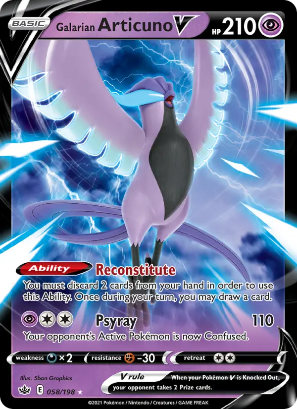 (#058/198) Galarian Articuno V [Sword & Shield: Chilling Reign]