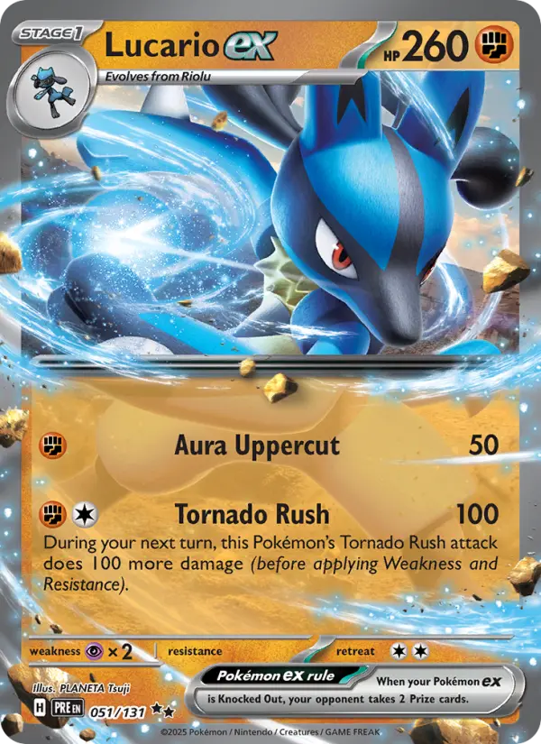 (#051/131) Lucario ex [Scarlet & Violet: Prismatic Evolutions]
