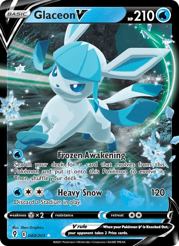 (#040/203) Glaceon V [Sword & Shield: Evolving Skies]