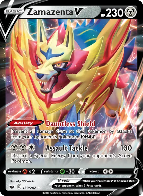 (#139/202) Zamazenta V [Sword & Shield: SW&SH Base Set]