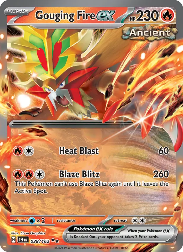 (#038/162) Gouging Fire ex [Scarlet & Violet: Temporal Forces]