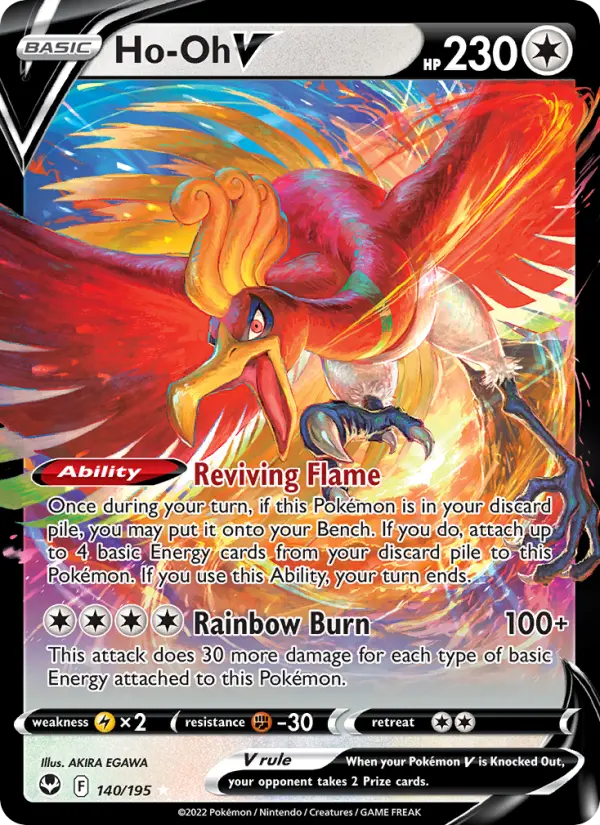 (#140/195) Ho-Oh V [Sword & Shield: Silver Tempest]