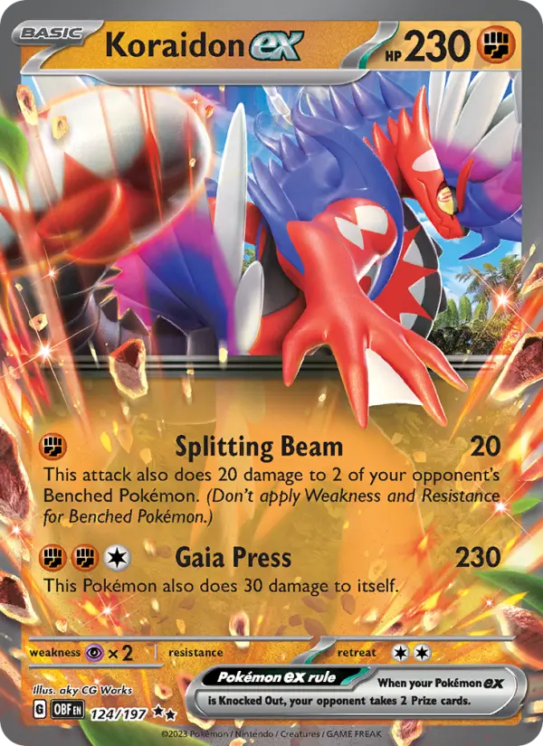 (#124/197) Koraidon ex [Scarlet & Violet: Obsidian Flames]