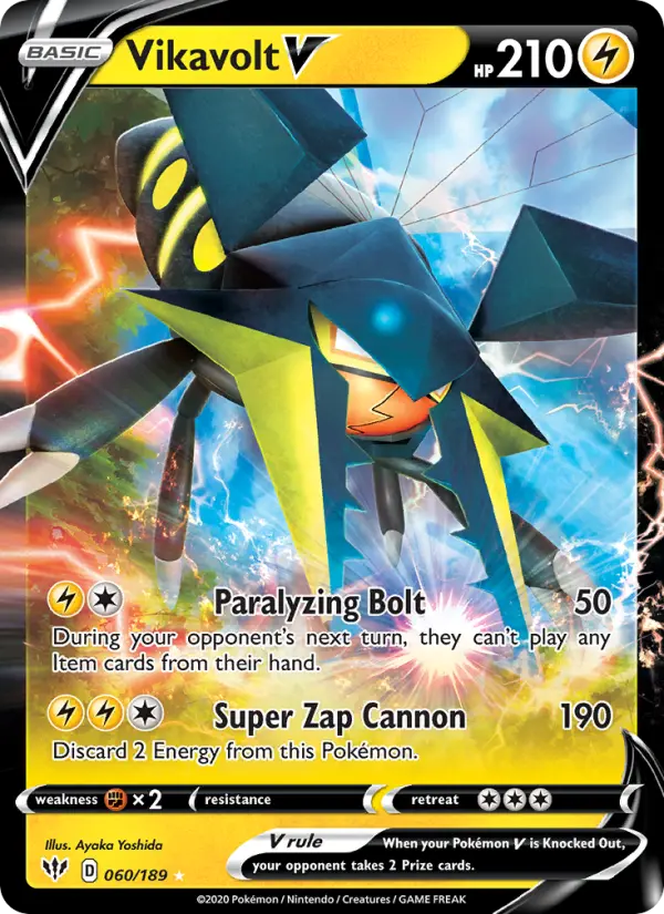 (#060/189) Vikavolt V [Sword & Shield: Darkness Ablaze]