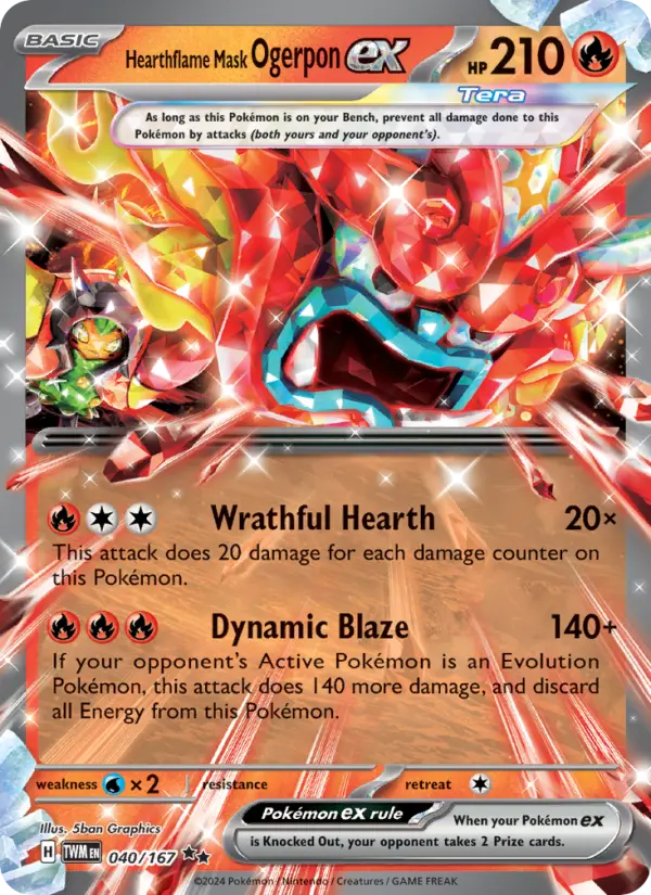 (#040/167) Hearthflame Mask Ogerpon ex [Scarlet & Violet: Twilight Masquerade]