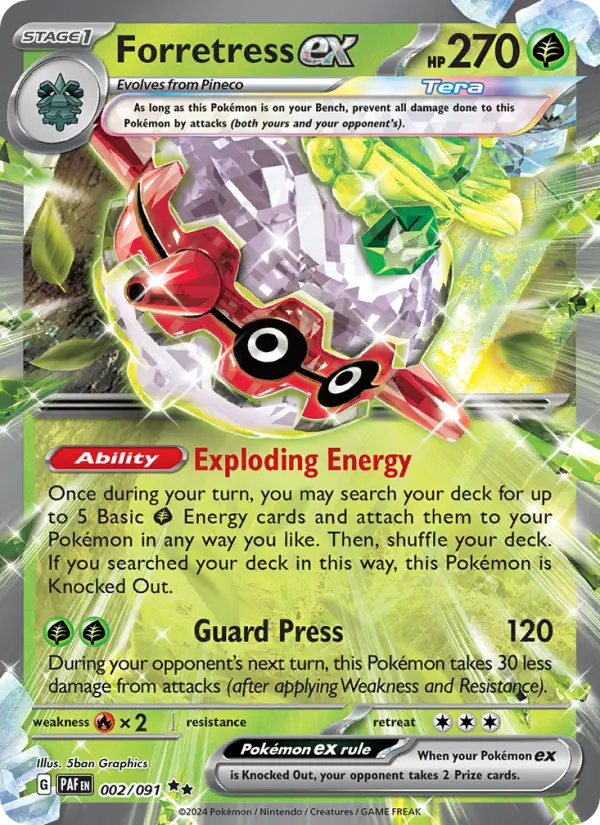 (#002/091) Forretress ex [Scarlet & Violet: Paldean Fates]