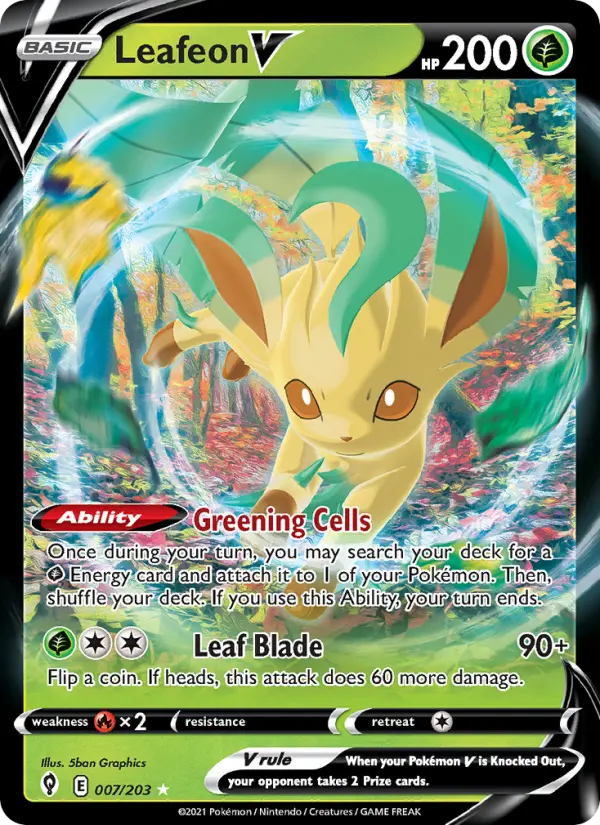 (#007/203) Leafeon V [Sword & Shield: Evolving Skies]