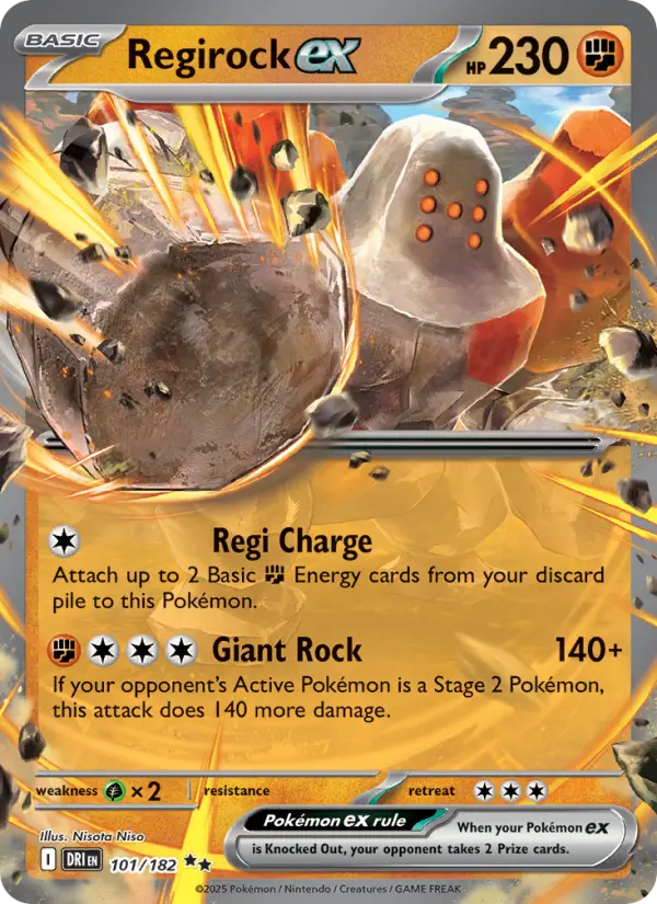 (#101/182) Regirock ex [Scarlet & Violet: Destined Rivals]