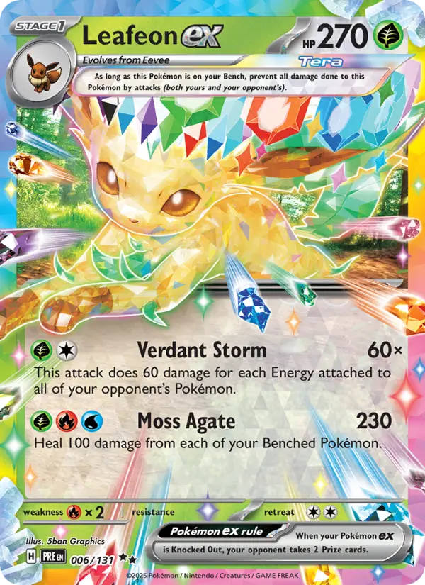 (#006/131) Leafeon ex [Scarlet & Violet: Prismatic Evolutions]